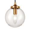 Elk Lighting Boudreaux 1-Light Mini Pendant in Matte Black with Clear Glass 15343/1